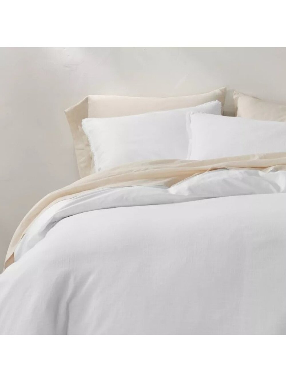 Casaluna King Size Linen & Rayon Duvet Cover Heavyweight & White COVER ONLY - Picture 2 of 6
